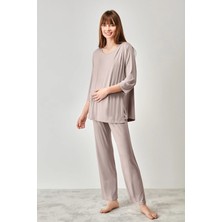 Catherine's Yumuşak Dokulu Hamile Pijama Takımı
