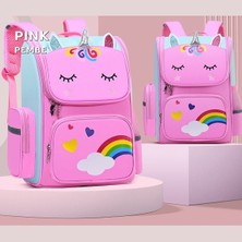 Buldug Çocuk Okul Çantası 41×27×14 cm – Ortopedik Sırt, Çok Bölmeli, Su Itici Kumaş (Unicorn & Monster)
