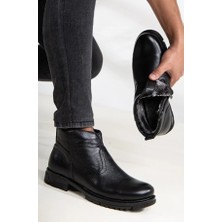 Cozi Company Hakiki Deri Içi Kürklü Suya Dayanıklı Fermuarlı  Kaydırmaz Taban Bot