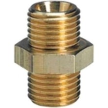 Storemax Orijinal Çift Taraflı Nipel R3/8" (Kompresör Aksesuarı, Pirinçten, Tüm 3/8" Dış Dişli Basınçlı Hava Bağlantılarına Uygun) - 4139610