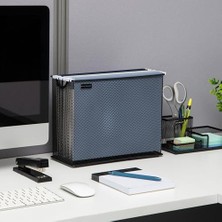 Storemax Reader Fileroll-Blk Taşınabilir Tekerlekli Metal File Kutu Dosya Klasör Sepeti Siyah