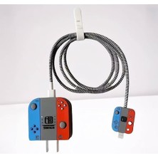 Storemax 18W-20W Şarj Adaptörü ile Uyumlu Switch Tasarımlı Şarj Başlığı ve Şarj Kablo Koruyucu Set – Renkli