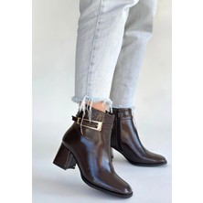 Combin Rivav Acı Kahve Rugan Topuklu Bot