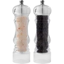 Storemax Akrilik Tuz Karabiber Değirmeni Öğütücü - Baharat Öğütücüsü, 18 cm 2 Adet, Akrilik Değirmen 18 cm