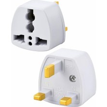 Storemax Tip G, Ingiliz Adaptör Fişi, Hindistan, Ingiltere,, Hong Kong, Irlanda, Singapur, Kıbrıs, Hac ve Umre Uyumlu, 2 ve 3 Uçlu Seyahat Fiş Çevirici Dönüştürücü Priz, Uluslararası Güç Adaptörü