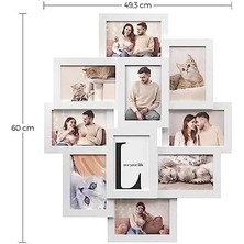 Storemax Resim Çerçevesi Kolajı, Her Biri 10 x 15 cm (4 x 6 Inç) 10 Fotoğraf Için, Mdf'den Yapılmış, Montaj Gerekli, Beyaz RPF20WT