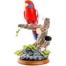 Storemax Pilli Titreşime Duyarlı Müzikli Kalemlikli Öten Papağan Yılbaşı Deprem Kuşu (Kırmızı)