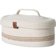 Storemax Venus Oval Düzenleyici Sepet Bej Ekru 30X13X11
