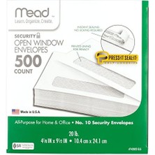 Storemax Pencere Zarfları, Iş Zarfları, Kendinden Mühür #10, Tek Sol Pencere, Pencereli Zarfları Soyup Kapatın, Güvenlik Renkli Beyaz Zarflar, Paket Başına 500 (742022)