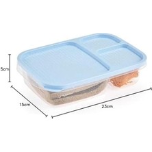 Storemax 3 Bölmeli Kapaklı Sefer Tası Pratik Gıda Saklama Erzak Kabı - Kahvaltılık