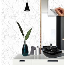 Storemax Kendinden Yapışkanlı Silver Desenli Pvc, Yapışkanlı Kaplama, Çıkartması, Zemin Duvar Karosu 30X30 cm (11 Adet / 1 M²)