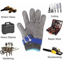 Storemax Kasap Eldiveni Kesilmez Çelik Eldiven Paslanmaz Metal Tel Hasır Örgü Kesim Güvenliği L