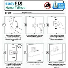 Storemax 11.EF.240.02 Delme Vida Matkap Yok Easyfıx Yapıskanlı Kağıt Havluluk Mat Siyah, Siyah, Small