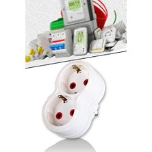 Storemax Fetih 101-02P 2 Li Topraklı Grup Fiş-Priz (Papatya Model) 1410