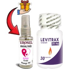 Levitrax Erkeklerin Performansına Özel 30LU Kapsüller + Erosel Erotikmasaj Yağı Hediye