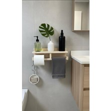 Storemax Dekorasyon Ahşap Sabunluk ve Tuvalet Kağıtlığı