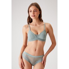 Pierre Cardin 4832 Lucca Pedli Balensiz Dantelli Comfy Sütyen ve Brazilian / Iç Çamaşır Takımı
