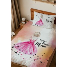 Homamia Isme Özel Baskılı %100 Pamuk Tek Kişilik Nevresim Takımı Balerin Kız