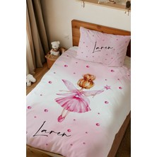 Homamia Isme Özel Baskılı %100 Pamuk Tek Kişilik Nevresim Takımı Peri Kızı