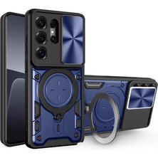 Alstrap Samsung Galaxy S25 Ultra Uyumlu Zırhlı Kılıf | Yüzüklü Standlı Tasarım Darbe Korumalı Telefon Kılıfı