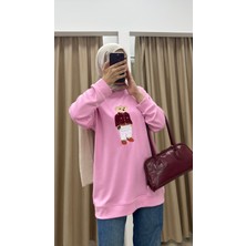 Ayıcıklı  Sweat - Pembe