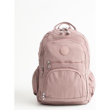 Sanmorris Unisex Suya Dayanıklı Krinkıl Kumaş Çok Gözlü Orta Boy Laptop Okul Ve Sırt Çantası