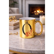 Ö Harfli Altın Sarısı Kupa Bardak