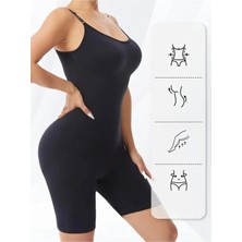 Mistirik Larix Model 5 Bölge Sıkılaştırıcı Sarkma Önleyici Basen Sıkılaştıran Sıkı Tam Boy Korse Siyah Renk