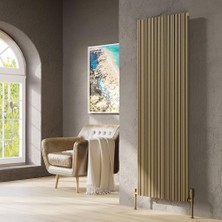 Lojimax Alüminyum Çift Panel Yatay Radyatör Bamboo Double 600X959MM 8 Dilim Dokulu Antrasit Gri | 1048 W Yüksek Isıl Güç | 5 Yıl Üretici Garantisi