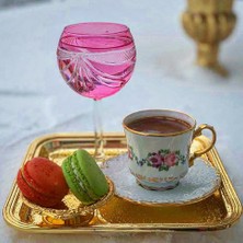 Manushum El Boyama Porselen Manolya Double Türk Kahvesi Fincanı-Beyaz 1 Adet