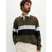 Marks & Spencer Saf Pamuklu Çizgili Rugby Üst