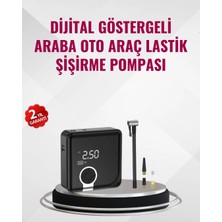 Eco Lounge Kompakt Tasarımlı LED Işıklı Taşınabilir Hava Kompresörü