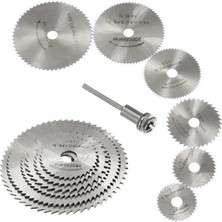 Eco Lounge Metal 6 Parça Mini Matkap Ucu Ahşap Kesme Yuvarlak Çelik Bıçak Disk Testere Seti Kiti