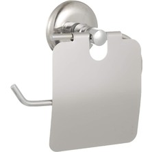 Storemax Banyo Iris Krom Kapaklı Tuvalet Kağıdı Askısı Tuvalet Kağıtlığı Ister Yapıştır Ister Montajla