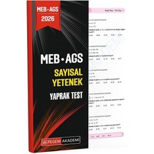 Pegem 2026 Meb-Ags Sayısal Yetenek Yaprak Test Pegem Akademi Yayınları