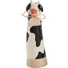 Storemax Mud Pie Çiftlik Kök Vazo, Inek, 23,2 cm x 5,7 cm