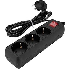 Storemax Spg3-X-3 1.5m 3lü Akım Kor.kutu Siyah Priz