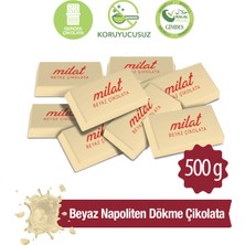 Milat Çikolata Milat Napoliten Dökme Beyaz Çikolata 500 g
