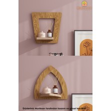 Montesev Ahşap Dekoratif Duvar Rafı 2 Li / 3 Lü Set ( Mtsv - 541)