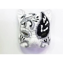 Siyah Renk Işlemeli Seramik Malzemeden Imal Venedik Kedi Model Magnet