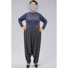 En Woman Mor Şal Desenli Viskon Kumaş Kadın Şalvar