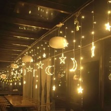 Just Cheap Store Ay Yıldız Perde LED Gün Işığı