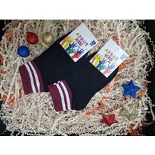 Lia Underwear Çizgi Desenli Çocuk Çorabı 2' Li