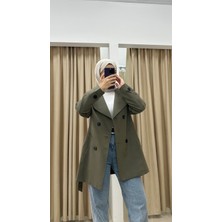 Kısa Trençkot - Haki