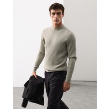 Marks & Spencer Merino Yün Karışımlı Fitilli Yarım Balıkçı Yaka Kazak