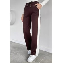 Gülseli Kadın Bel Lastikli Yüksek Bel Yan Şerit Detaylı Eşofman Altı P-00019815