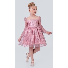 Mnk Baby & Kids Ruche Lipa Kız Çocuk Abiye M00783