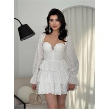 Faylora Oxfo Göğüs Bağlamalı Elbise