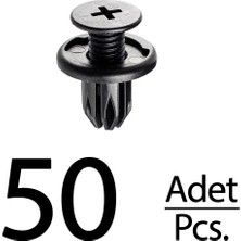 Alpha Auto Part Acura Legend Mk2 Bmw 1 2 Serisi X1 X2 Için Tampon Panel Klips - 50 Adet