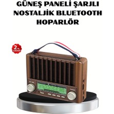 Zero Land Lvsqvr Solar Hoparlör Bluetooth Fm Am Sw Radyo Çok Fonksiyonlu Şarjlı
